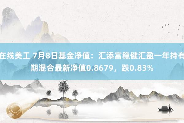 在线美工 7月8日基金净值：汇添富稳健汇盈一年持有期混合最新净值0.8679，跌0.83%