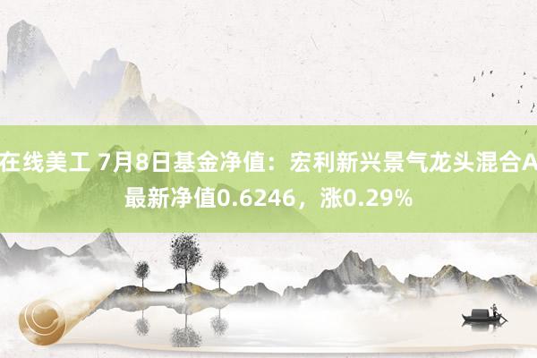 在线美工 7月8日基金净值：宏利新兴景气龙头混合A最新净值0.6246，涨0.29%