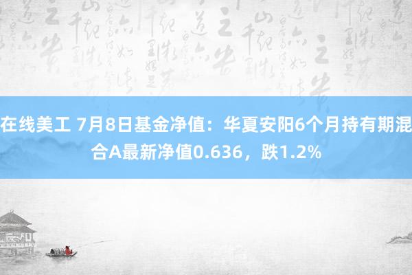 在线美工 7月8日基金净值：华夏安阳6个月持有期混合A最新净值0.636，跌1.2%