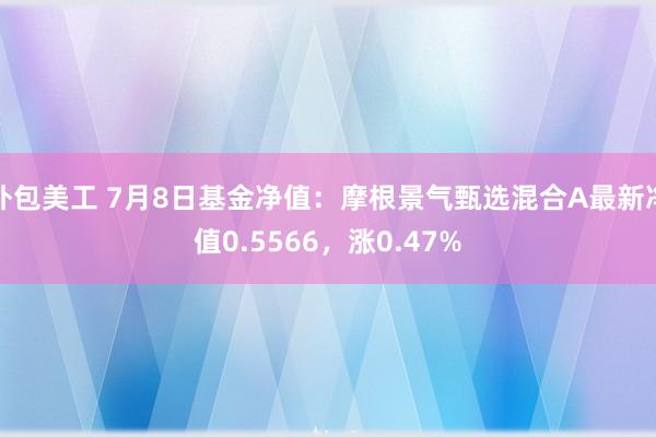 外包美工 7月8日基金净值：摩根景气甄选混合A最新净值0.5566，涨0.47%