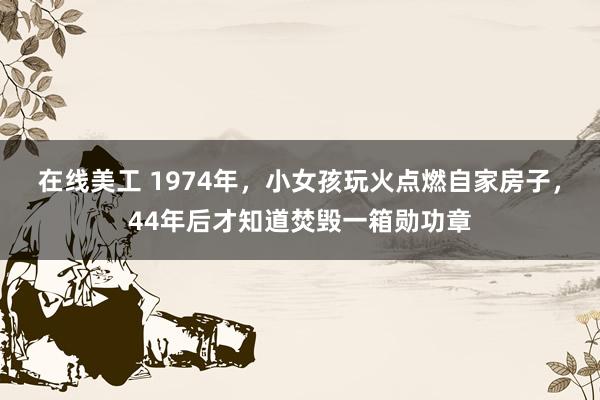 在线美工 1974年，小女孩玩火点燃自家房子，44年后才知道焚毁一箱勋功章