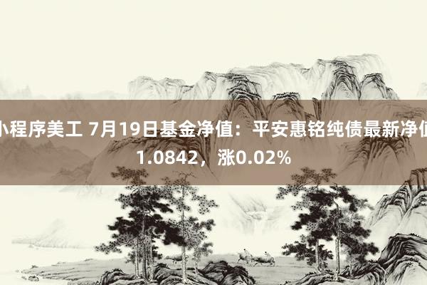 小程序美工 7月19日基金净值：平安惠铭纯债最新净值1.0842，涨0.02%